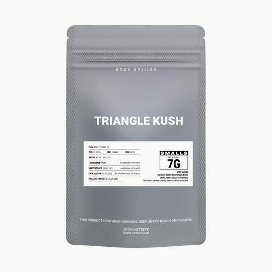 STIIIZY - - TRIANGLE KUSH - 7G Grey Label Mylar - 1