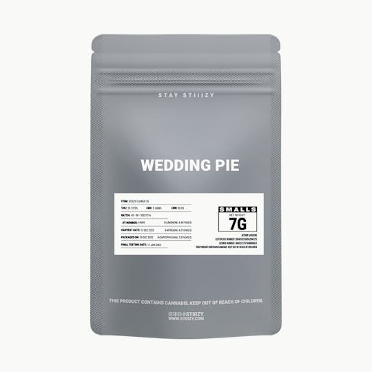 STIIIZY - - WEDDING PIE - 7G Grey Label Mylar - 1