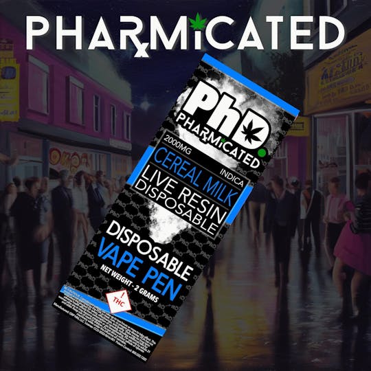 Pharmicated - PhD 2 Gram Disposable Resin Vape Cart - Cereal Milk (I) - 1