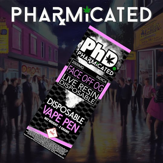 Pharmicated - PhD 2 Gram Disposable Resin Vape Cart - Face Off OG (I) - 1