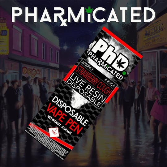 Pharmicated - PhD 2 Gram Disposable Resin Vape Cart - Strawberry Cough (S) - 1