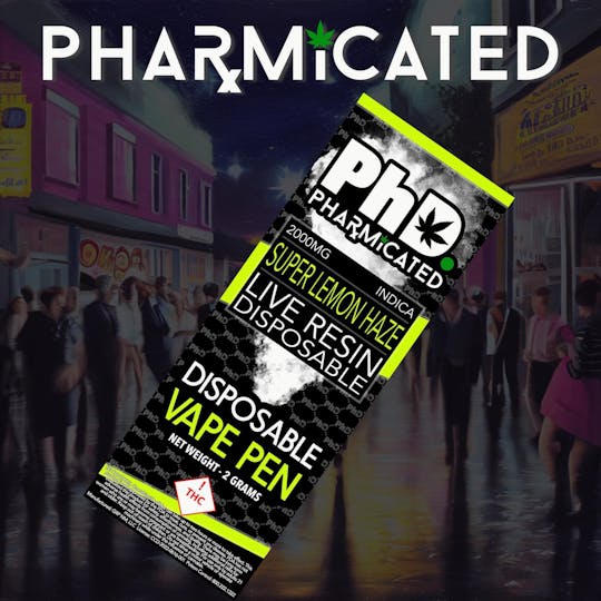 Pharmicated - PhD 2 Gram Disposable Resin Vape Cart - Super Lemon Haze (S) - 1