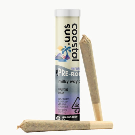 Coastal Sun - Milky Way OG Infused Greenhouse 0.75 Pre-Roll 2pk 1.5g - 1