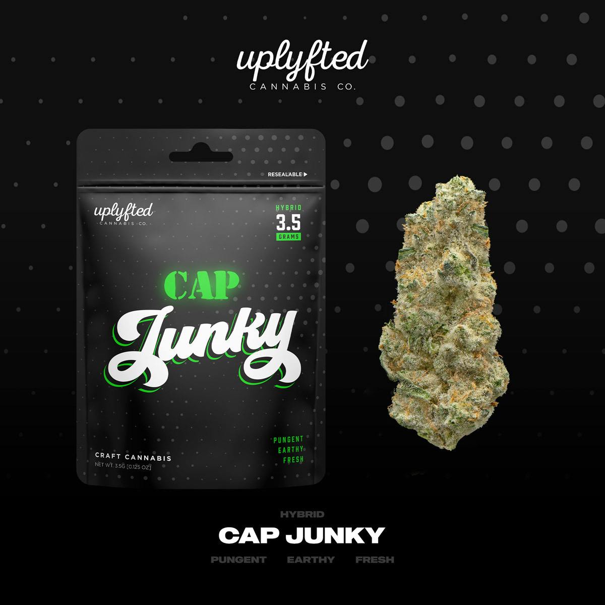 Uplyfted Cannabis Co - Cap Junky 1g Pre-roll - Indoor A-Nug Flower - No Shake or Trim - 1