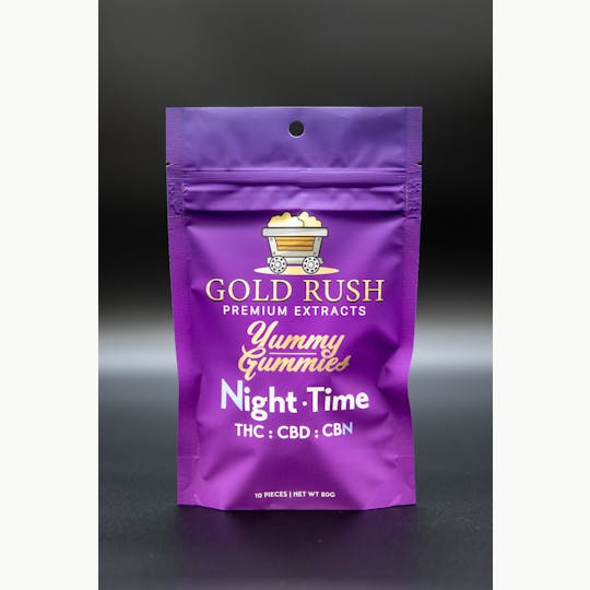 Gold Rush Premium Extracts - Mississippi - Gold Rush Grape Night-Time THC:CBD:CBN Yummy Gummies 100mg-10pk - 1