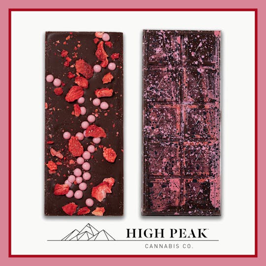 High Peak Cannabis Co. - High Peak Cannabis Co. | 300mg Hash Rosin Strawberry Dark Chocolate Bar - 1