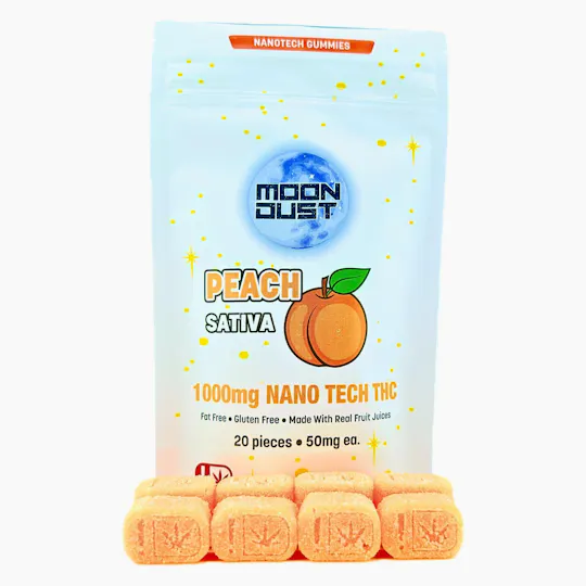MOON DUST - Moon Dust | Peach Nano Gummies | 1000mg | 20ct | 50mg/ea - 1
