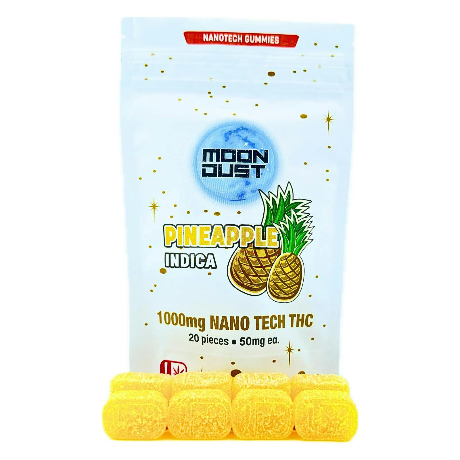 MOON DUST - Moon Dust | Pineapple Nano Gummies | 1000mg | 20ct | 50mg/ea - 1