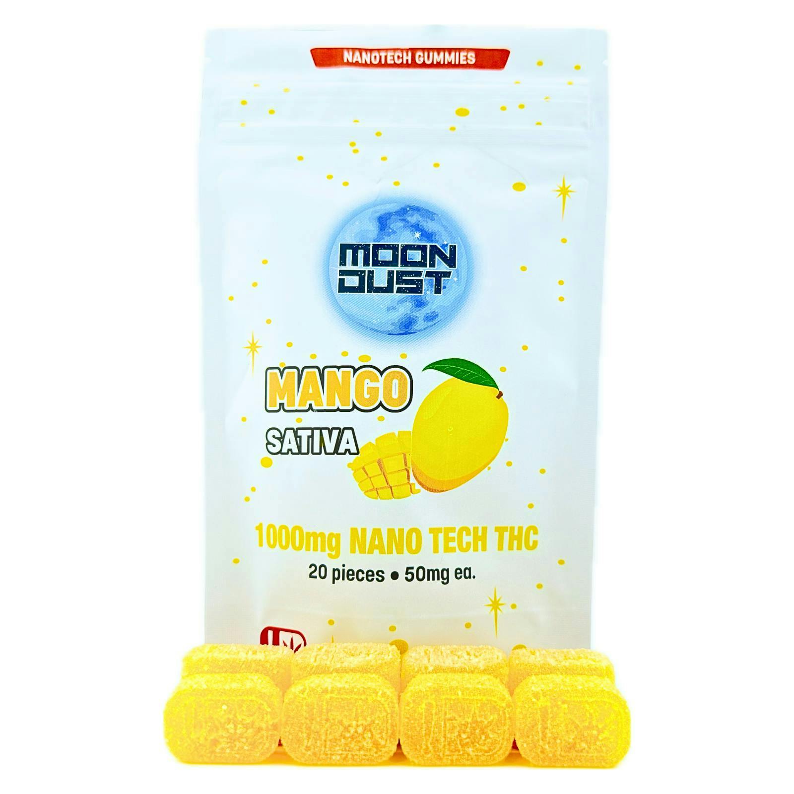 MOON DUST - Moon Dust | Mango Nano Gummies | 1000mg | 20ct | 50mg/ea - 1