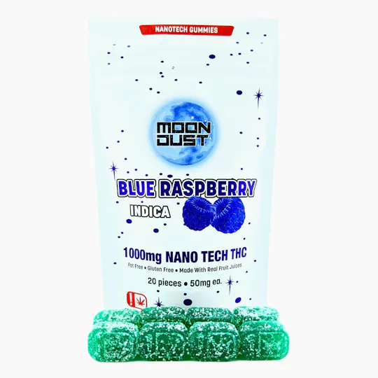 MOON DUST - Moon Dust | Blue Raspberry Nano Gummies | 1000mg | 20ct | 50mg/ea - 1
