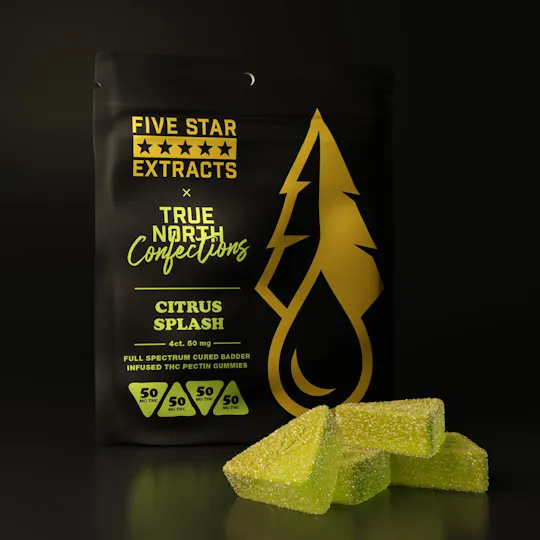 True North Collective MI - True North x Five Star | Citrus Splash Gummies | 200mg | 4ct | 50mg/ea - 1