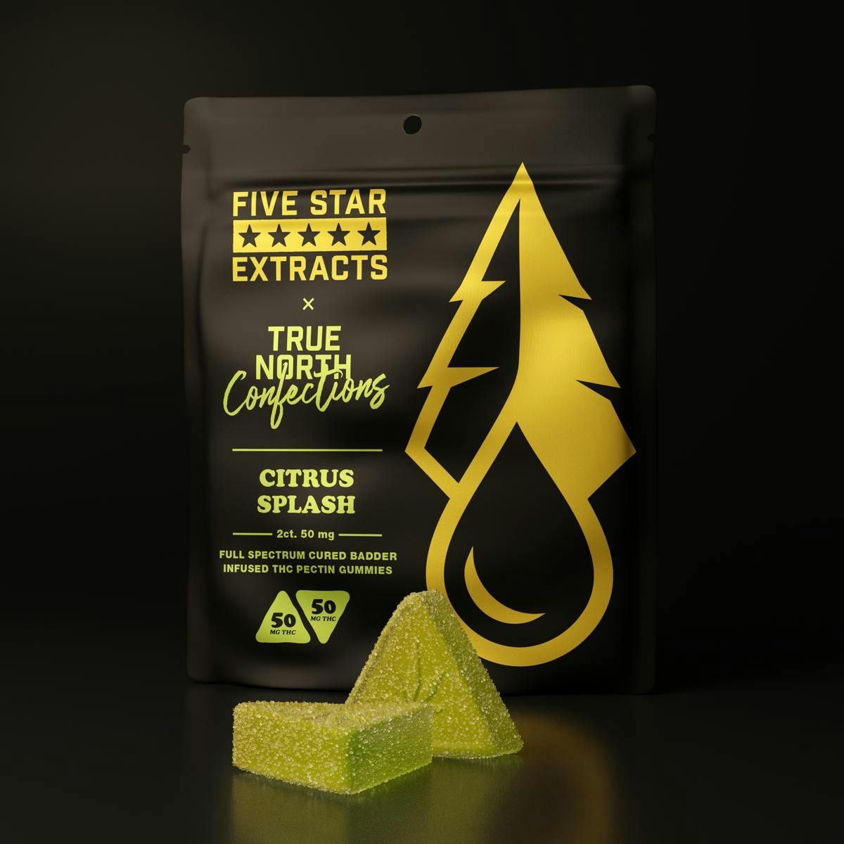 True North Collective MI - True North x Five Star | Citrus Splash Gummies | 100mg | 2ct | 50mg/ea - 1