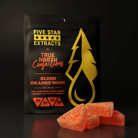 True North Collective MI - True North x Five Star | Blood Orange Moon Gummies | 200mg | 4ct | 50mg/ea - 1