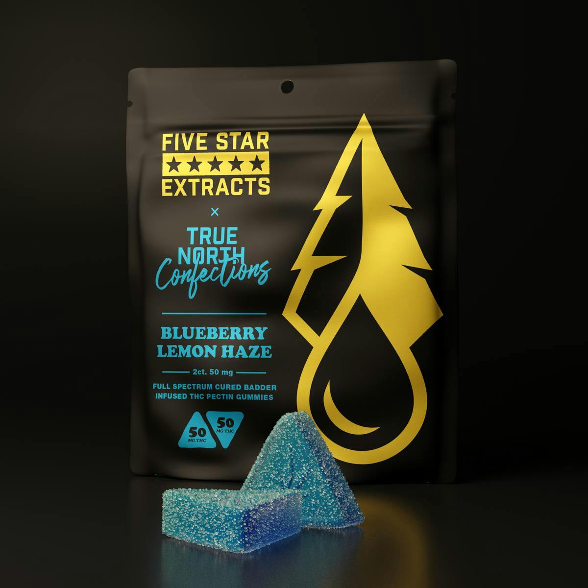 True North Collective MI - True North x FSE | Blueberry Lemon Haze Gummies | 100mg | 2ct | 50mg/ea - 1