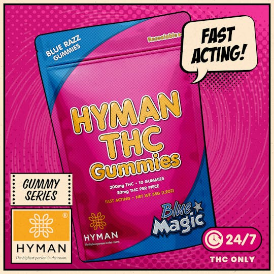 HYMAN - Blue Magic | ALL DAY • Fast Acting 200mg Gummies | HYMAN | REC - 1