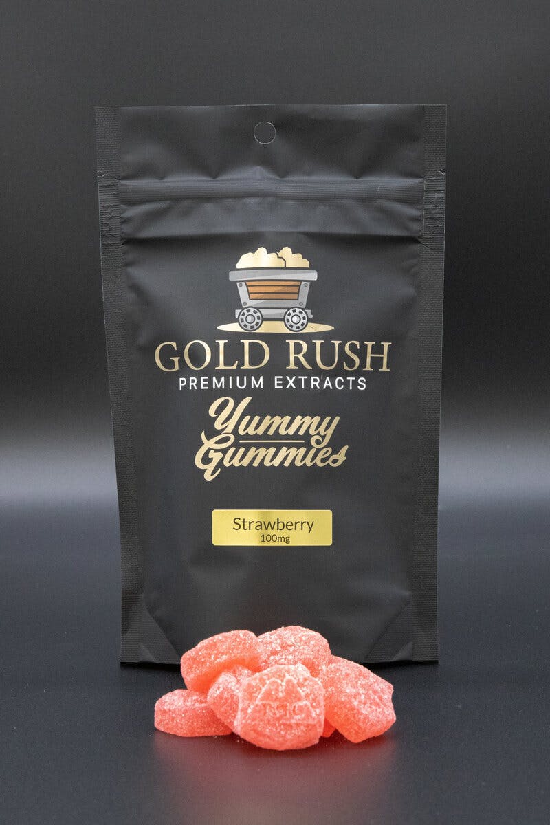 Gold Rush Premium Extracts - Mississippi - Gold Rush Strawberry Yummy Gummies 100mg-10pk - 1