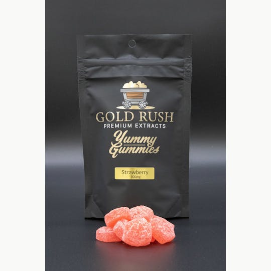 Gold Rush Premium Extracts - Mississippi - Gold Rush Strawberry Yummy Gummies 100mg-10pk - 1