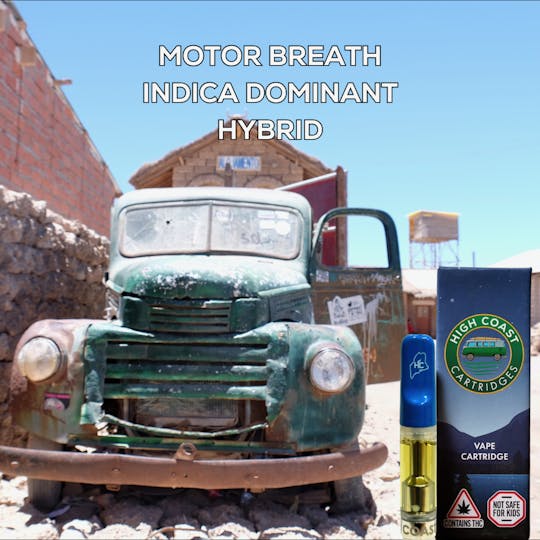 High Coast - High Coast 1G THC Cartridge - Motor Breath (Indica-Dominant Hybrid) - 1