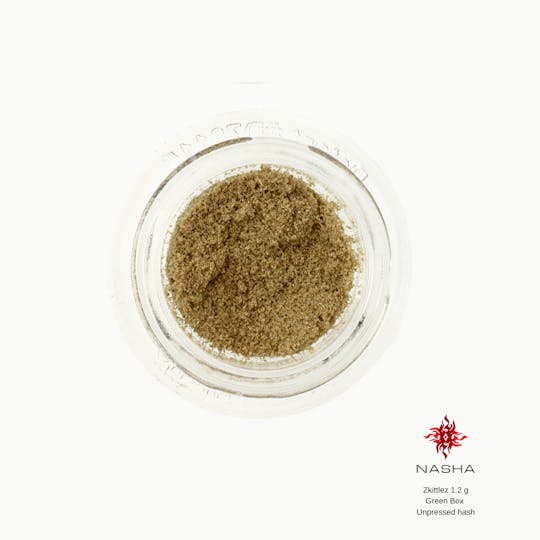 NASHA - Zkittlez 1.2g Green Unpressed Hash (High Water Farms) - 1