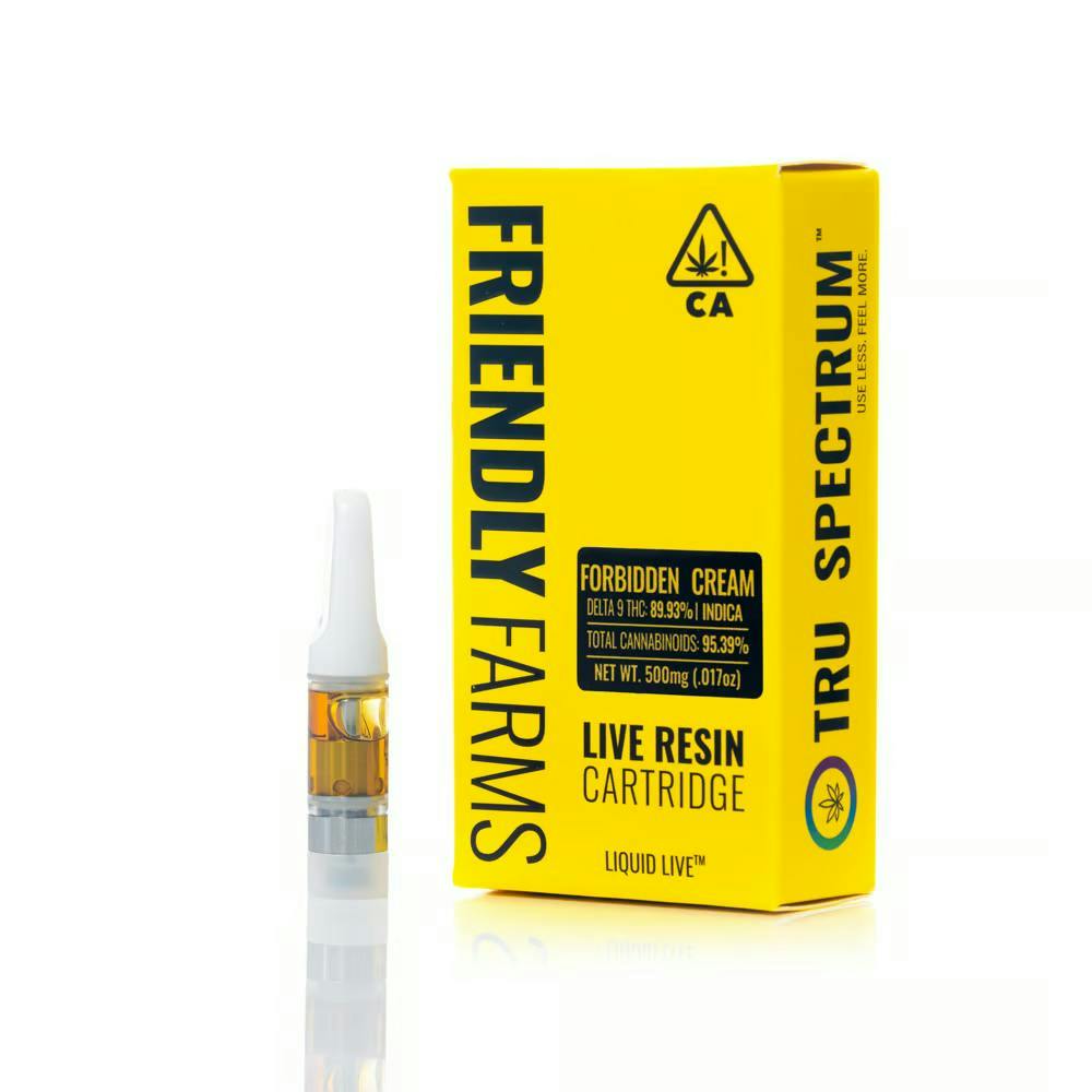 Friendly Brand - Friendly Brand | Forbidden Cream | Live Resin Cartridge | .5g - 1