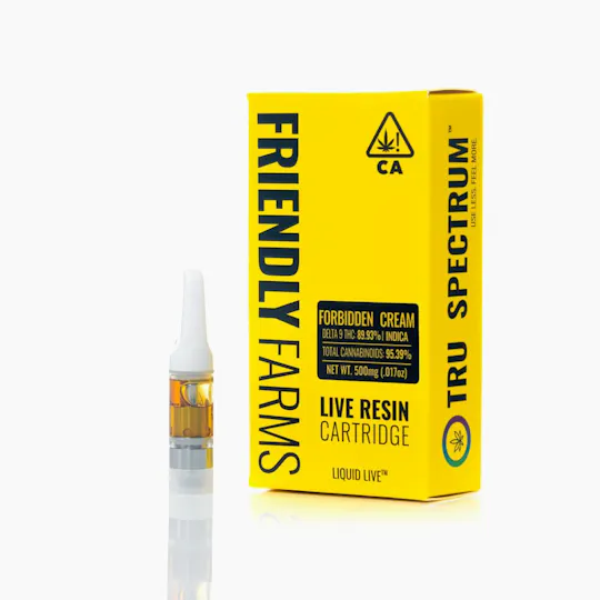 Friendly Brand - Friendly Brand | Forbidden Cream | Live Resin Cartridge | .5g - 1
