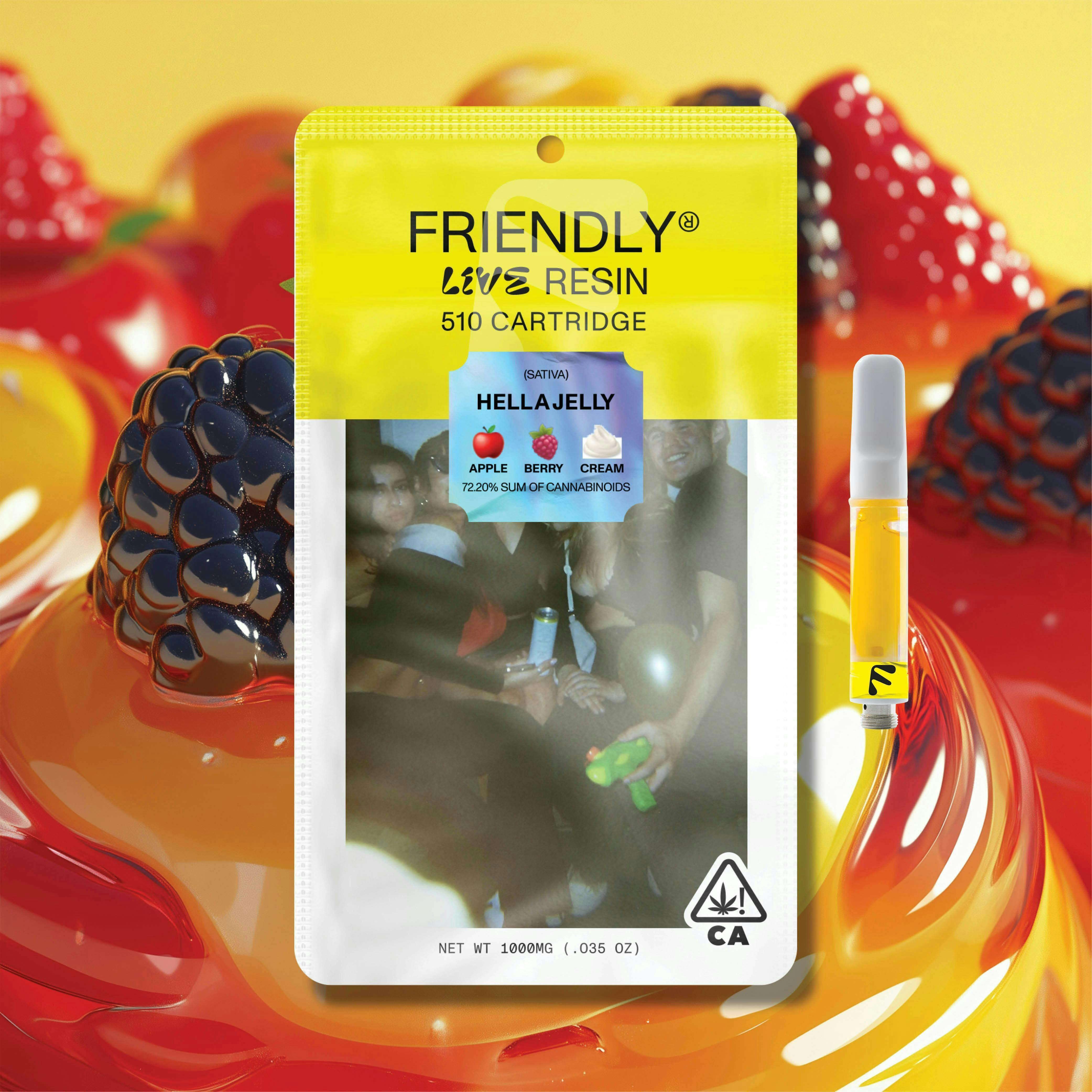 Friendly Brand - Friendly Brand | Hella Jelly | Live Resin Cartridge | 1g - 1