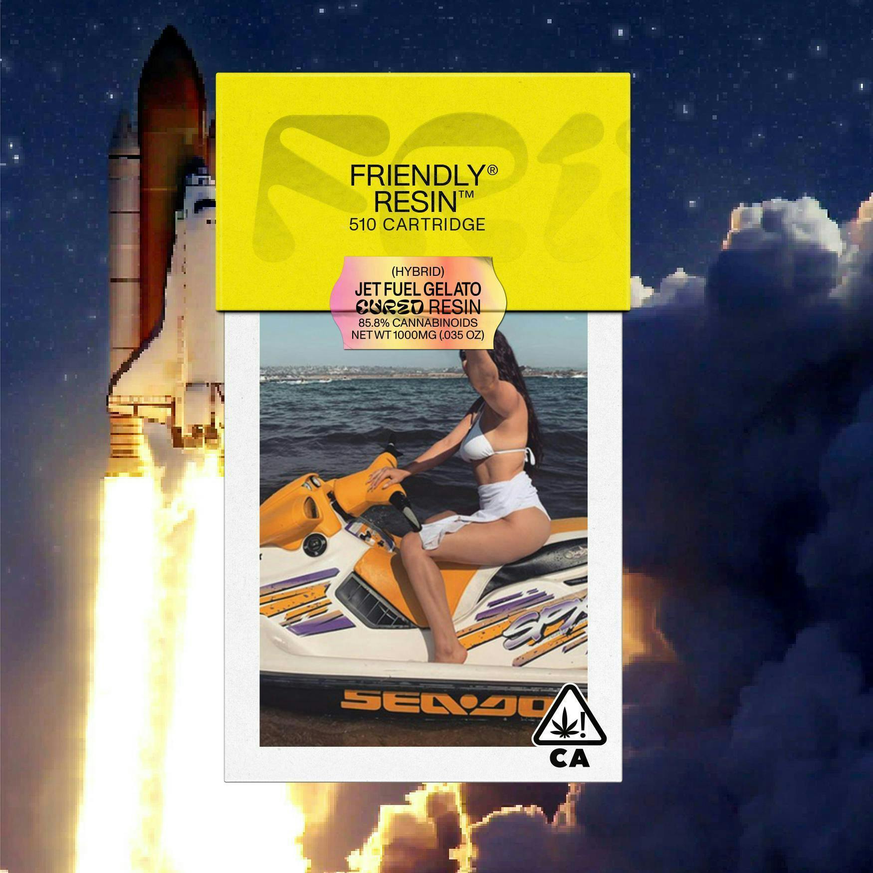 Friendly Brand - Friendly Brand | Jet Fuel Gelato | Cured Resin Cartridge | 1g - 1