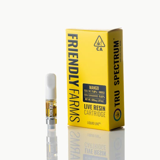 Friendly Brand - Mango .5g Live Resin Cartridge - 1