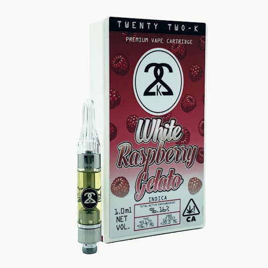 Twenty Two K / 22k - 22K - White Raspberry Gelato - Cartridge - 1.0ml - 1