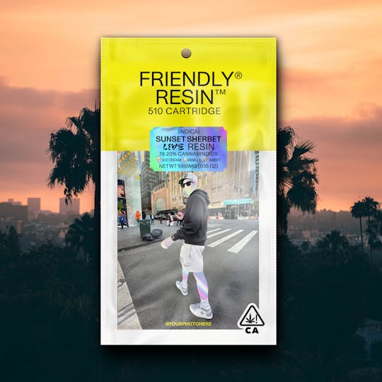 Friendly Brand - Sunset Sherbet 1g Live Friendly Resin Cartridge - 1