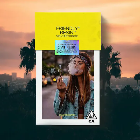 Friendly Brand - Friendly Brand | Sunset Sherbet | Live Resin Cartridge | 1g - 1
