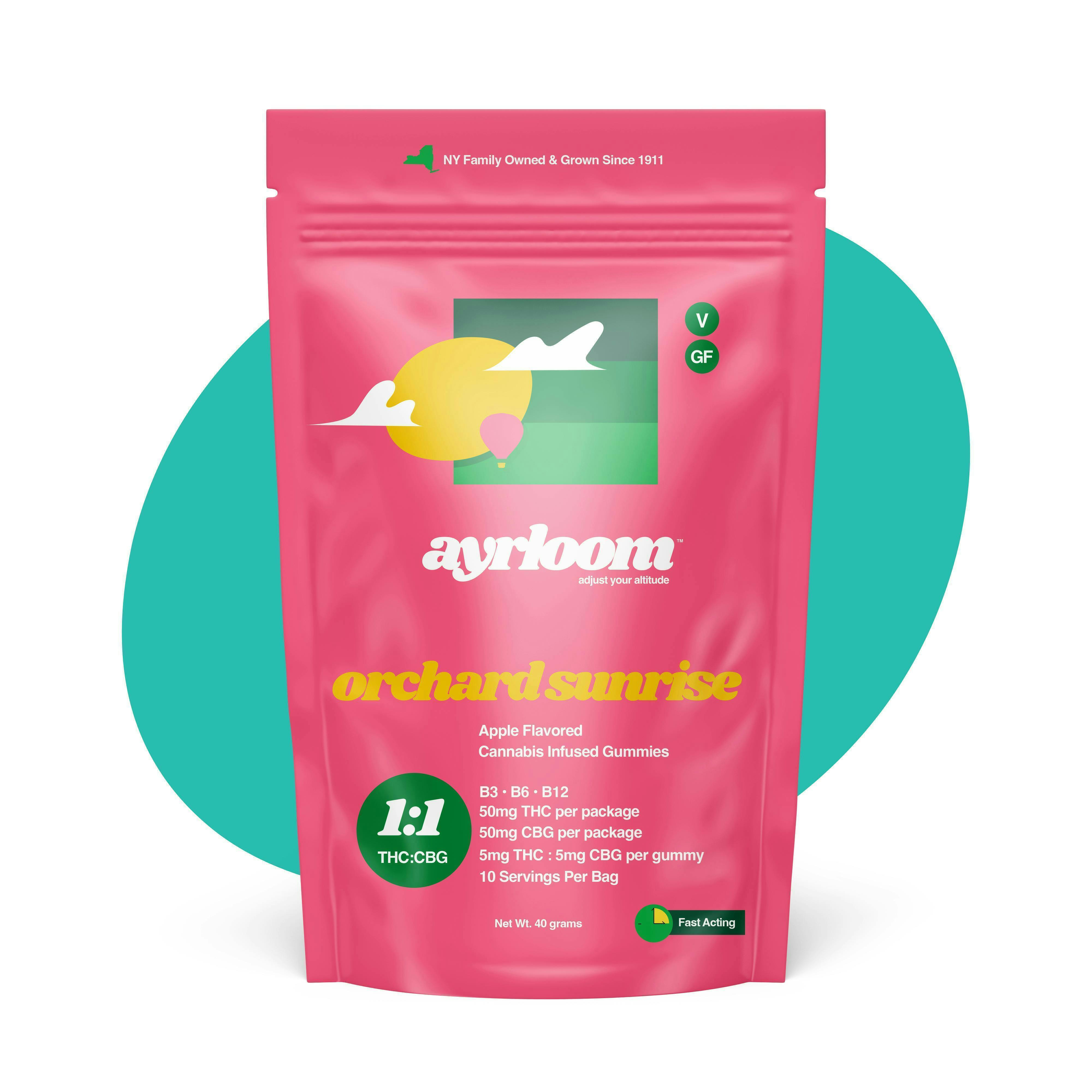 ayrloom - ayrloom | Apple "Orchard Sunrise" | 1:1 | 5MG THC : 5MG CBG | 10 Pack - 1