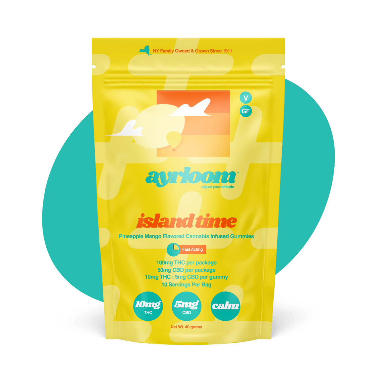 ayrloom - ayrloom | Pineapple Mango "Island Time" | 2:1 | 10MG THC : 5MG CBD | 10pk - 1