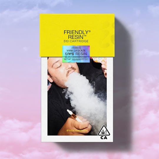Friendly Brand - Vanilla Glaze 1g Live Friendly Resin Cartridge - 1