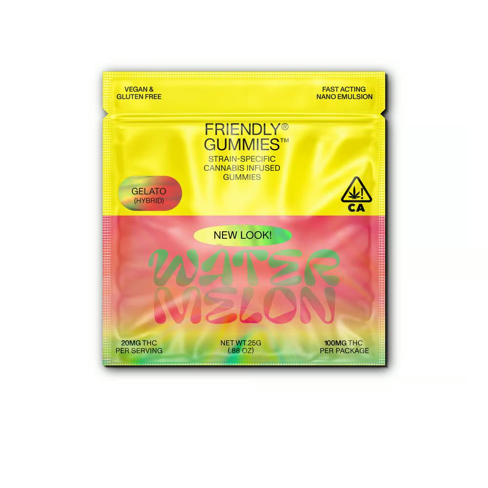 Friendly Brand - Watermelon x Gelato [5pk] (100mg) Gummies - 1