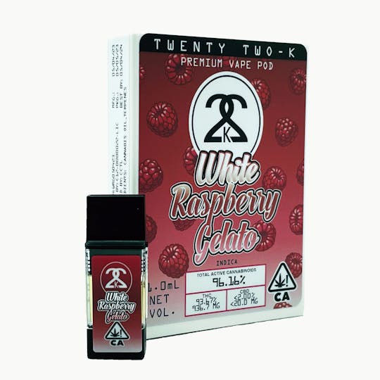 Twenty Two K / 22k - 22K - White Raspberry Gelato 1.0ml POD - 1