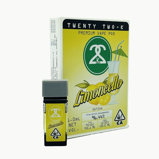 Twenty Two K / 22k - 22K - Limoncello 1.0ml POD - 1