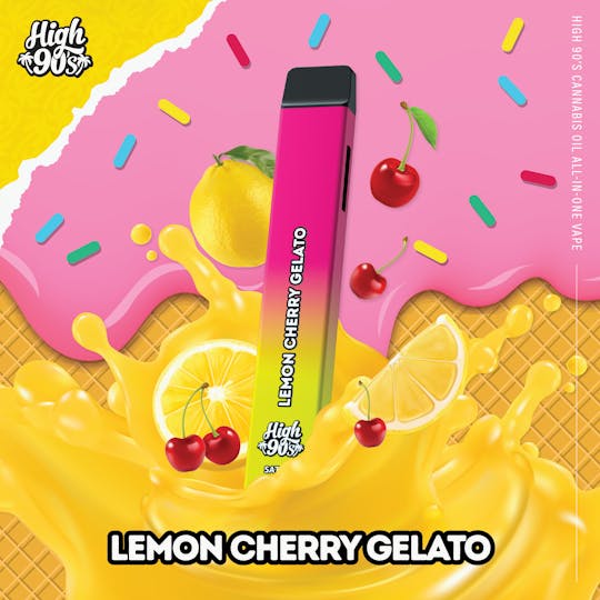 HIGH 90s - High 90s : Lemon Cherry Gelato 1g All-In-One Vape - 1