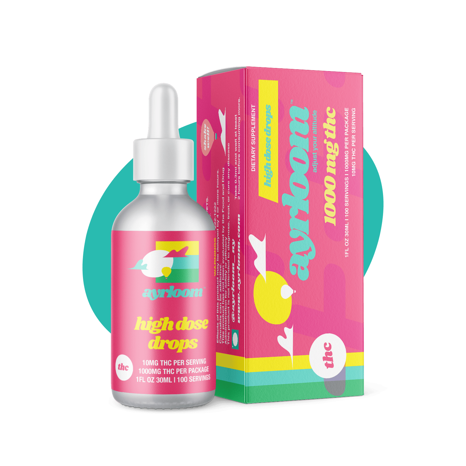 ayrloom - ayrloom | High Dose Drops | 1000mg THC - 1
