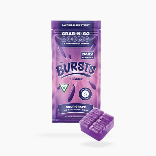 Sauce. - Sauce | Bursts | Sour Grape | Live Resin Gummies | 200mg - 1