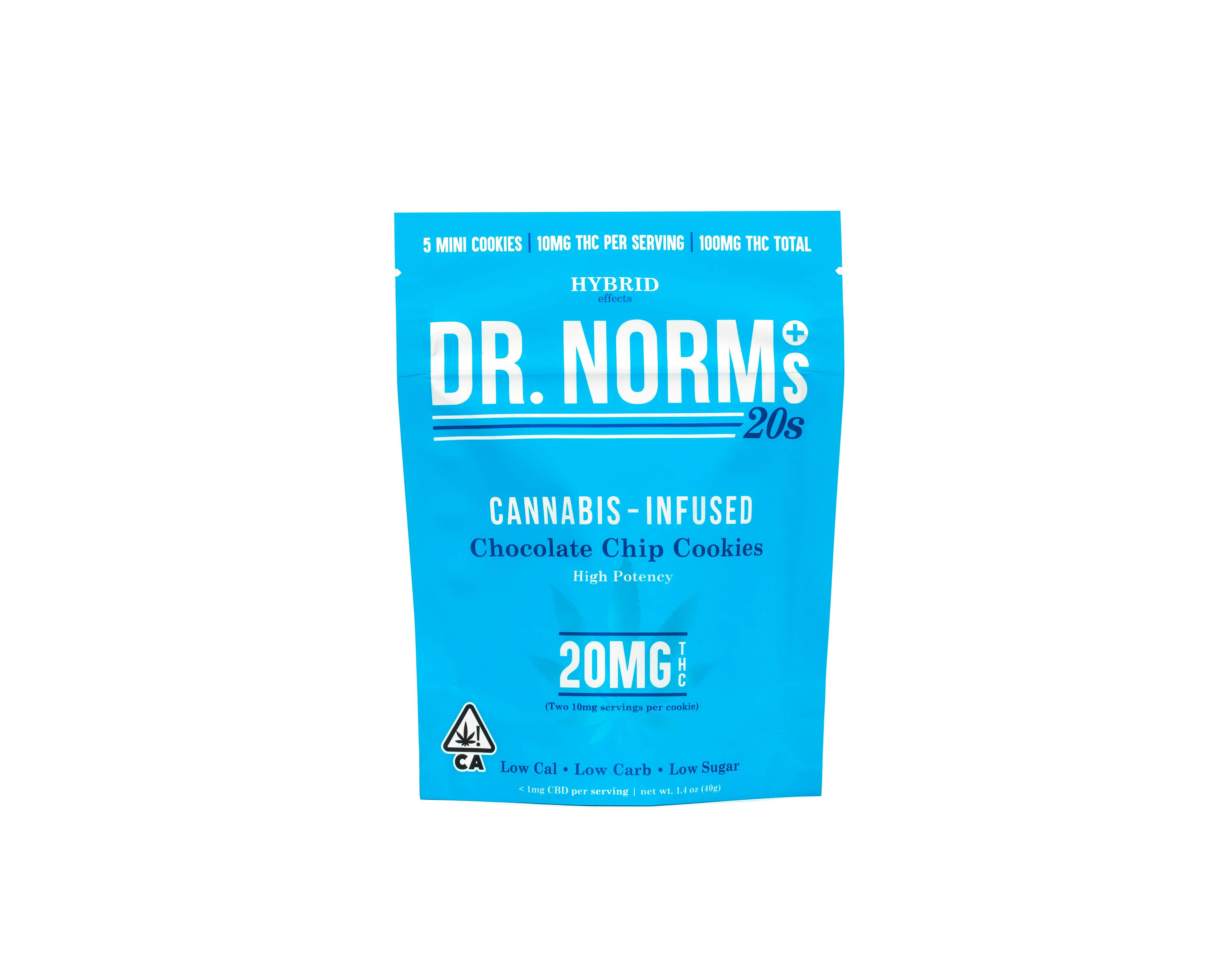 Dr. Norm's - Chocolate Chip 20mg Cookies - HYBRID - 1