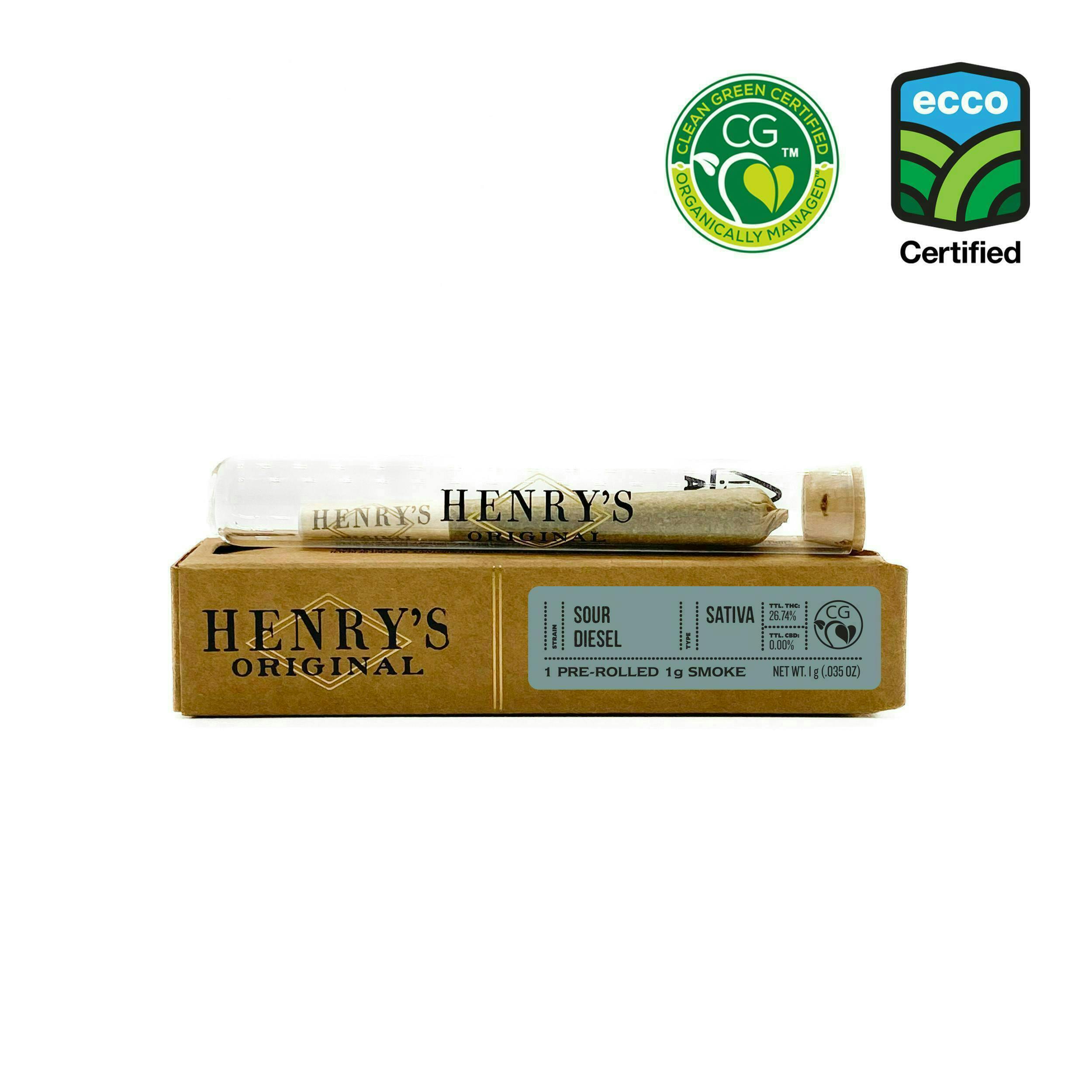 Henry's Original - Henry's Original | Sour Diesel | Joint | 1g - 1