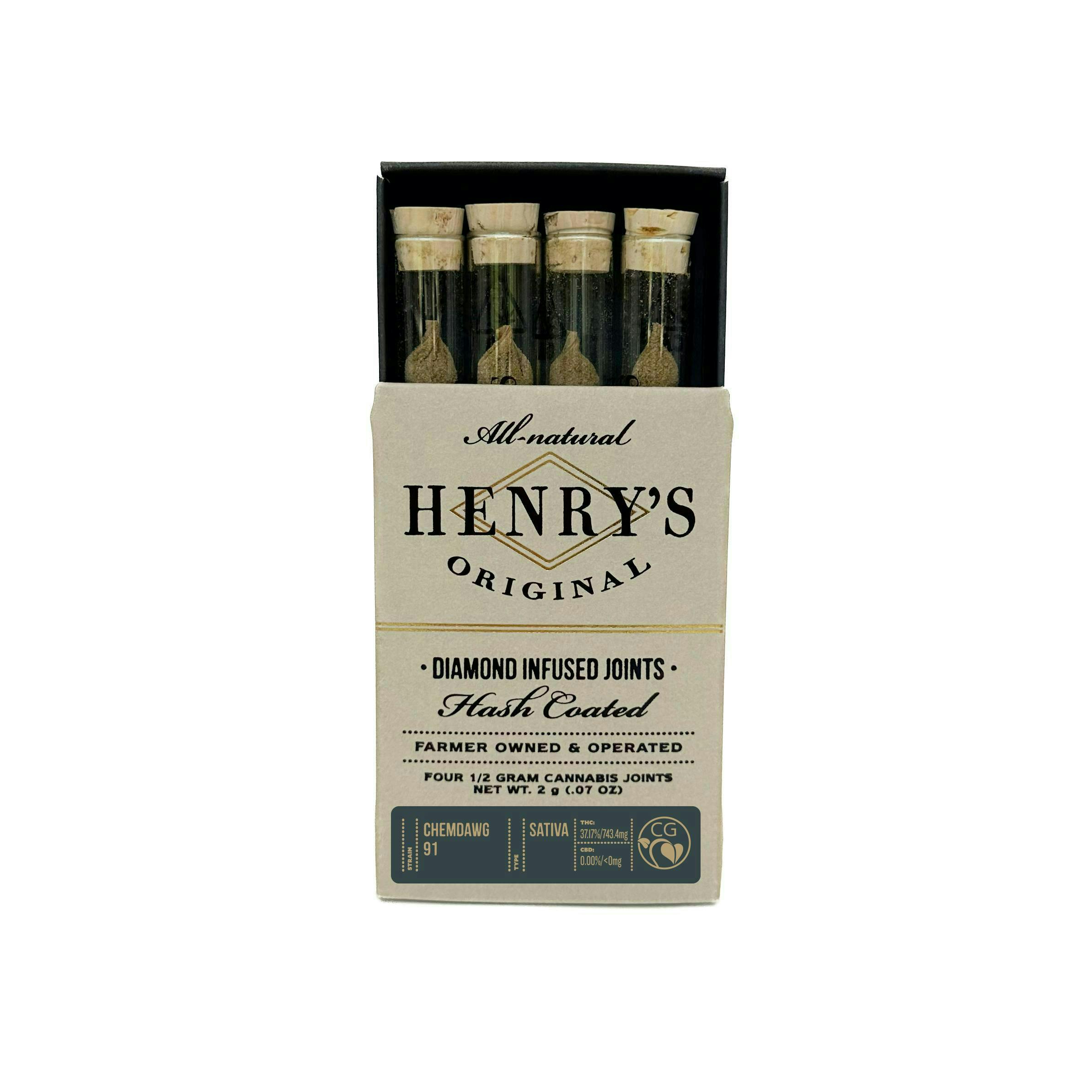 Henry's Original - Henry's Original | Chemdawg 91 | Infused Joints | 0.5g each | 4pk - 1