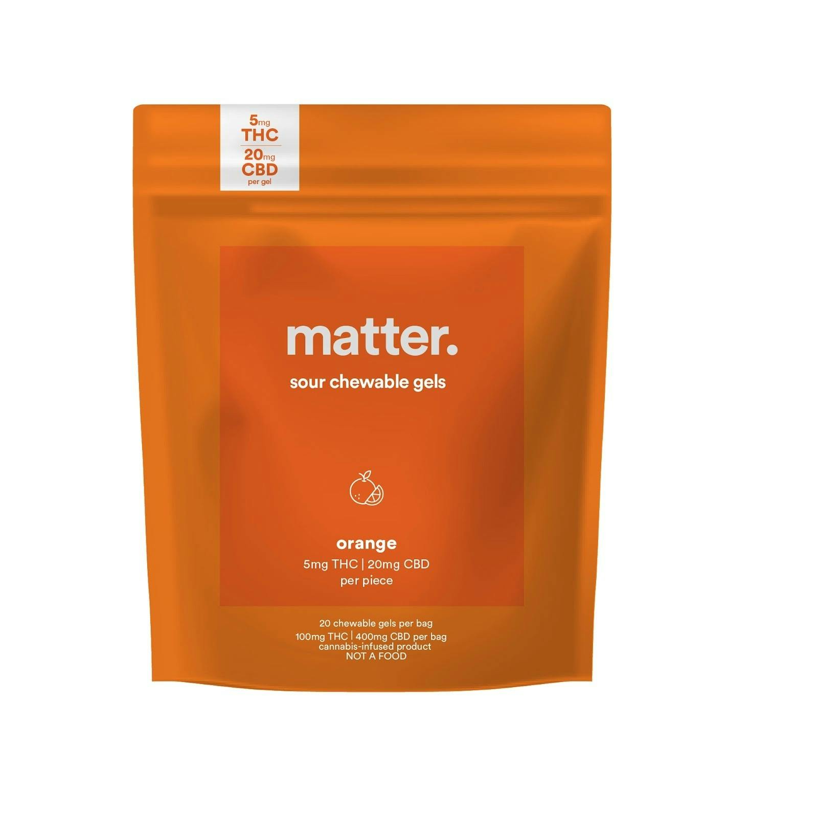 matter. - 1:4 Orange Chewable Gels CBD [20ct] (500mg) - 1