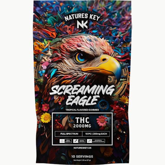 Natures Key - Screamin Eagle | 2000MG THC | Tropical - 1