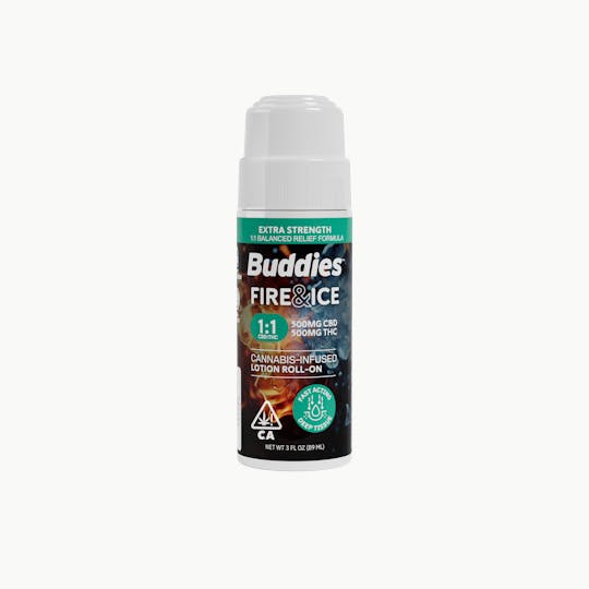 Buddies Brand - Fire & Ice Extra 1:1 Ratio Topical Roll - On - 3 fl oz - 1