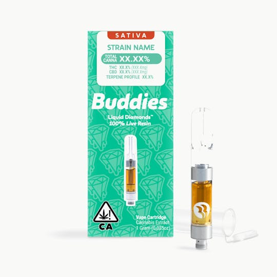 Buddies Brand - Live Resin Amarello 1g Vape Cart (S) - 1