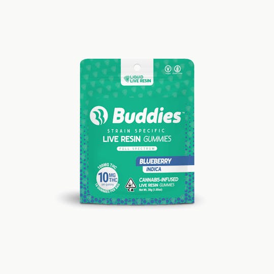 Buddies Brand - Live Resin Gummies Blueberry 10ct (I) - 1
