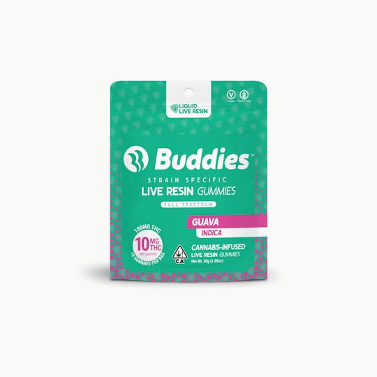 Buddies Brand - Live Resin Gummies Guava 10ct (I) - 1