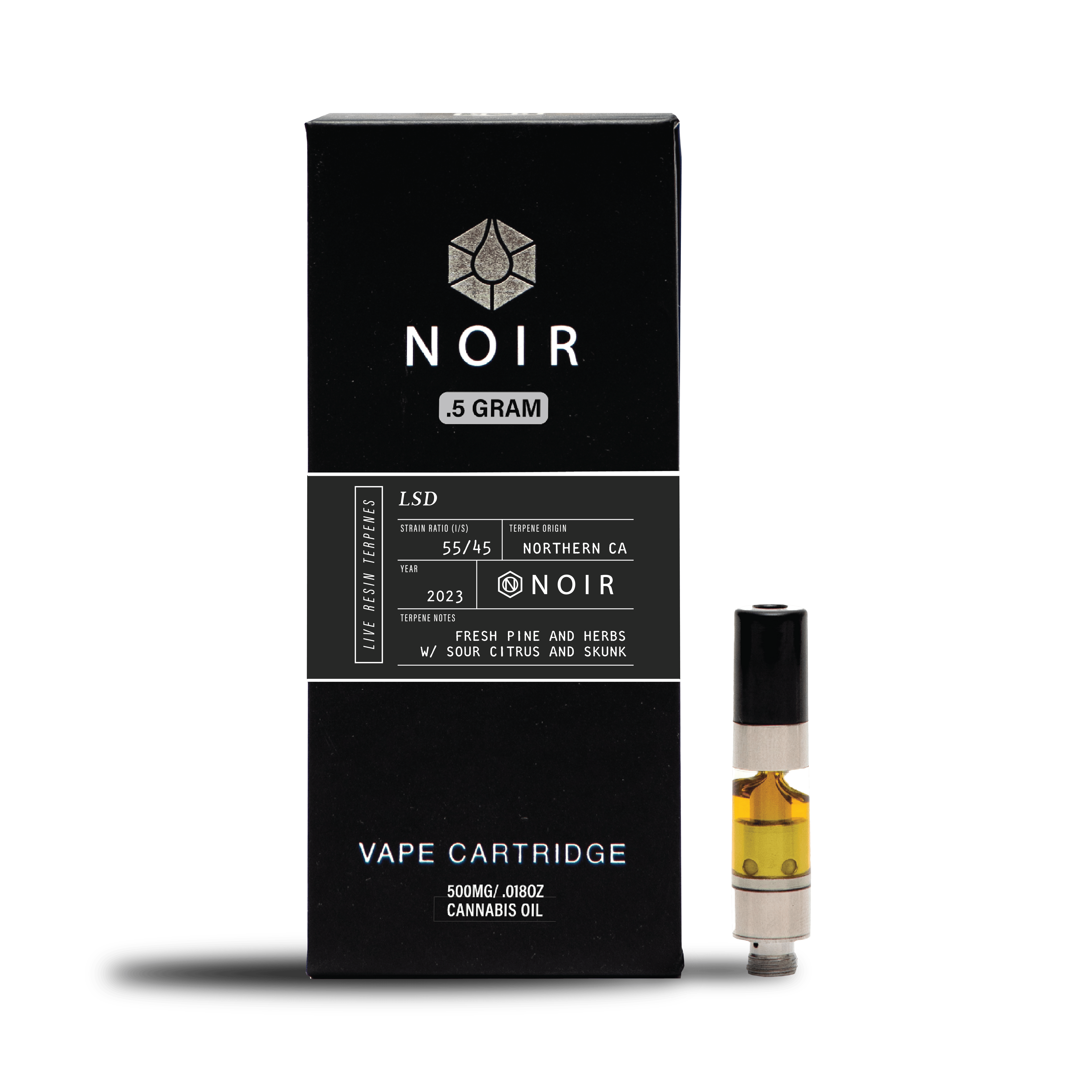 Timeless Vapes - LSD | NOIR Live Resin Cartridge | 0.5g - 1